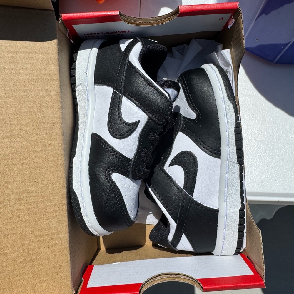 Nike Black and White Dunk Sneakers